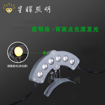 LED corrugated light 24V6W waterproof golden tile light Ancient building roof gazebo Ancient building decorative crescent light