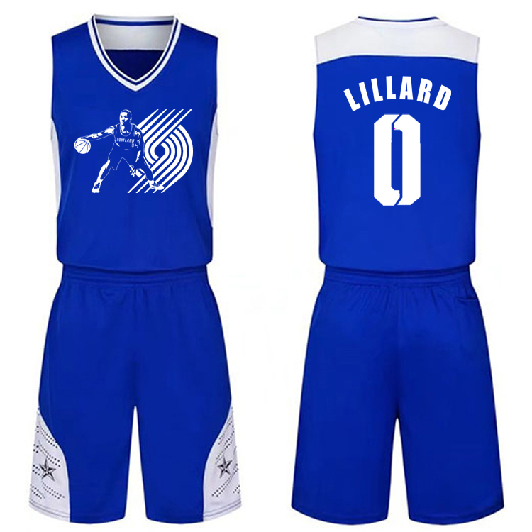 Quần áo bóng rổ Pioneer Lillard tùy chỉnh thoáng khí thấm mồ hôi cạnh tranh đào tạo thể thao đồng phục đội bóng rổ nam bộ quần áo the thao nam adidas