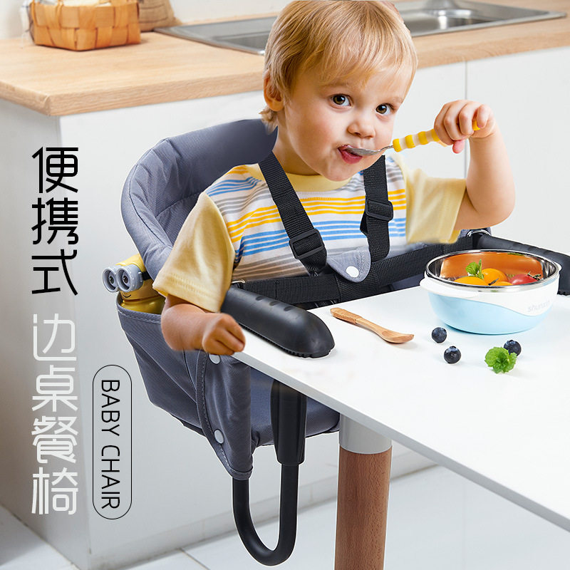 The baby dining table and chair are portable and foldable, so you no ...