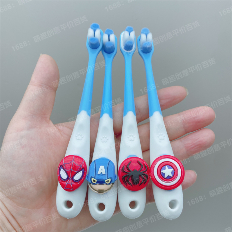 Children's Special Toothbrush with Soft Bristles for Ages 3-9, Boys' Dental Care, Elementary School Student Toothbrush, Baby Toothbrush, Spider-Man, Iron Man, Captain America Children's Special Toothbrush with Soft Bristles for Ages 3-9, Boys' Dental Care, Elementary School Student Toothbrush, Baby Toothbrush, Spider-Man, Iron Man, Captain America