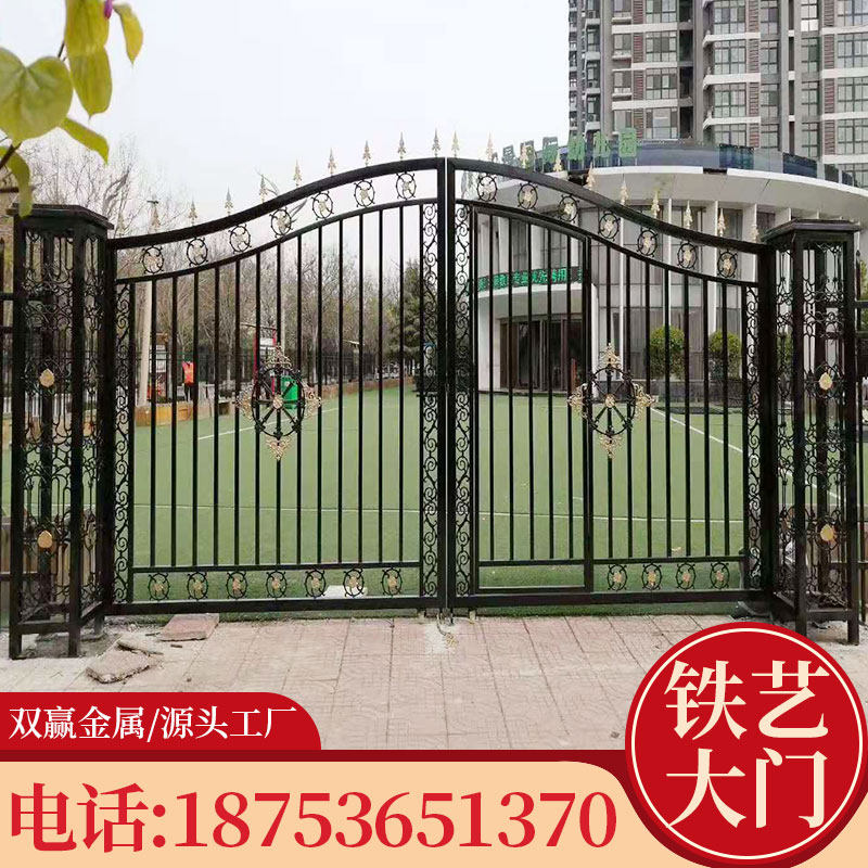 Iron gate villa opposite door European country courtyard door iron gate opposite door rural self-built courtyard door