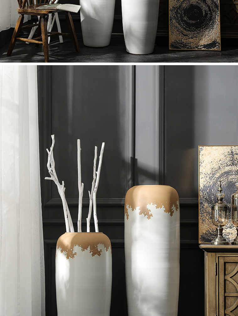 Ceramic furnishing articles contracted and I sitting room of large vase hotel villa flower arranging dried flower porcelain decoration decoration