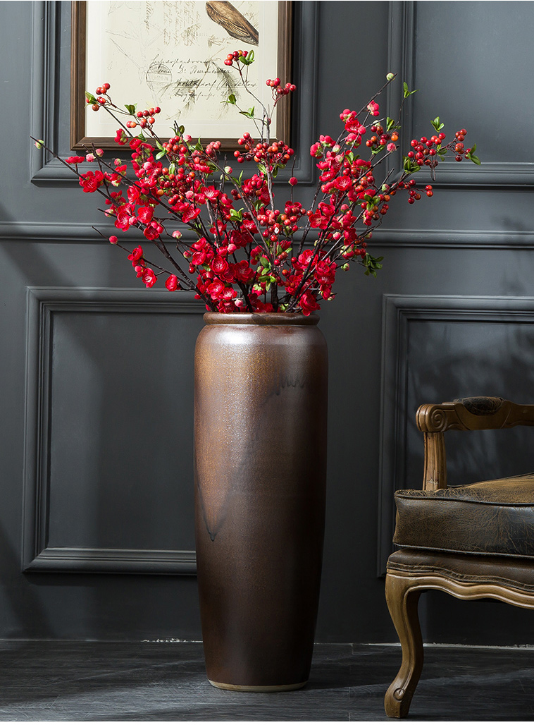 Large vases, jingdezhen ceramic furnishing articles sitting room the hotel Chinese flower arranging dried flowers, porcelain clay restoring ancient ways