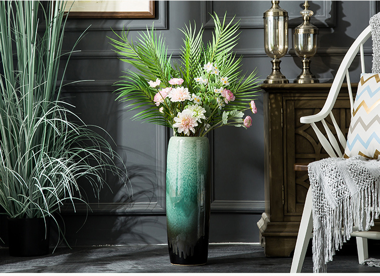 Jingdezhen ceramic vase furnishing articles hotel contracted and I adornment flower arranging dried flowers large sitting room ground porcelain