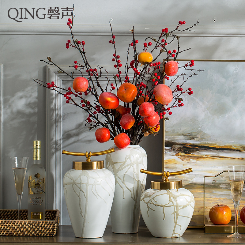 European ceramic vases, flower arranging furnishing articles furnishing articles table sitting room adornment new creative Chinese vase soft outfit decoration