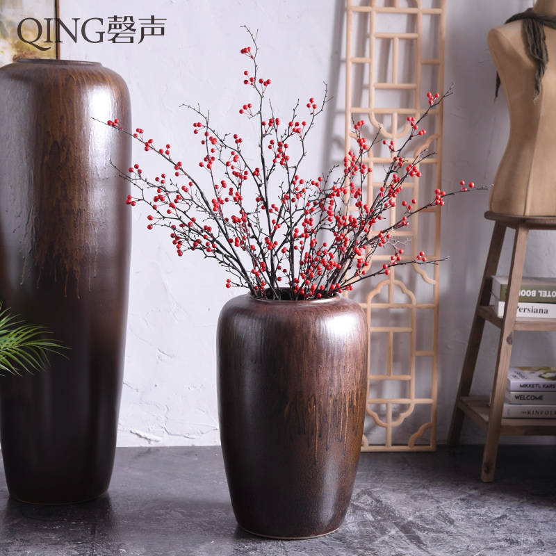 Restore ancient ways do old clay ceramic vase furnishing articles sitting room porch dried flower arranging flowers Chinese TV ark hotel big porcelain