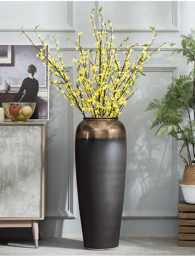 Large vases, I and contracted Nordic European ikebana furnishing articles villa living room window of jingdezhen ceramic flowers