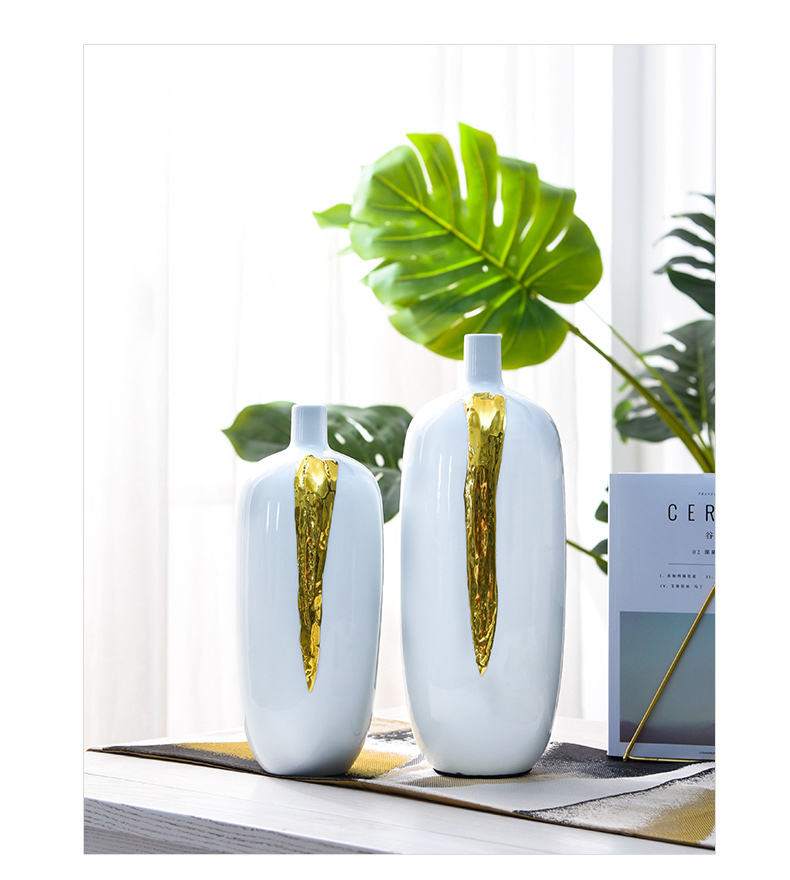 The Nordic ceramic vases, contracted and I home sitting room adornment ornament table dry flower arranging flowers is placed flowers