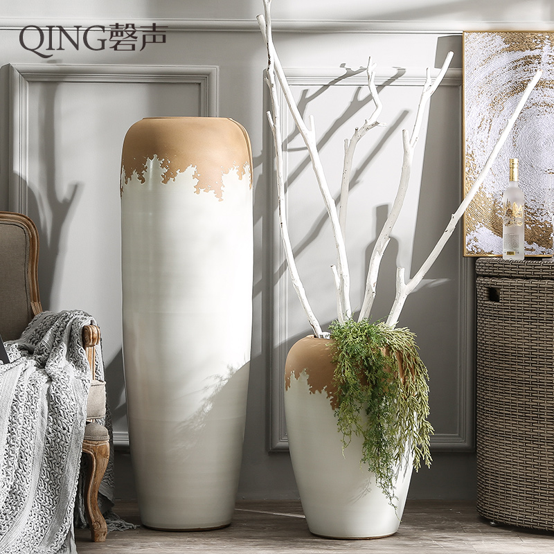 Ceramic furnishing articles contracted and I sitting room of large vase hotel villa flower arranging dried flower porcelain decoration decoration