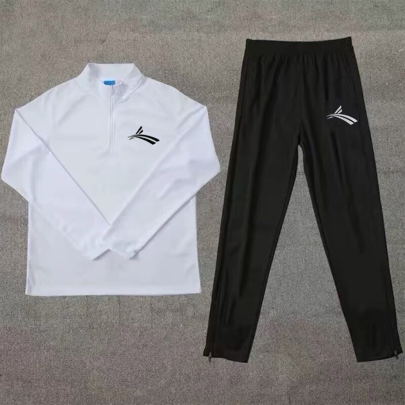 Training Fitness Track and Field Stand-Up Collar Sports Quick-Dry Breathable Running Zipper Long Pants Long-Sleeve Running Sports Unisex