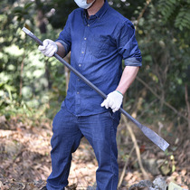 Shovel Shovel Flat Prying Forged and Hole Moving Custom Dug Thickening Tool Iron Shovel Straight Deep Dig Pit Pick Flowers Tree Manganese Steel Plant Garden