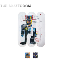 Belgian Jean-Michel Basquiat artist triple skateboard living room wall art decor