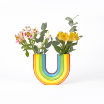 Spanish DOIY Rainbow Rainbow vase U shaped double mouth creative vase