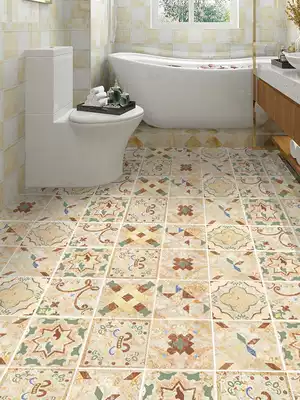 Toilet waterproof sticker floor sticker self-adhesive tile sticker kitchen wall sticker bathroom floor decoration wear-resistant non-slip
