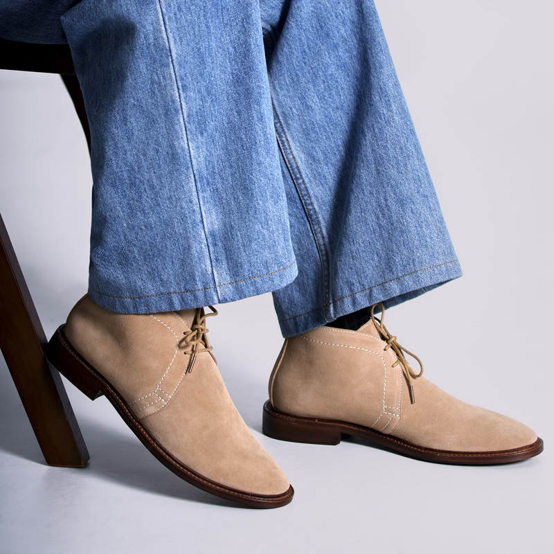 Yizhi Shoes Desert Boots Workwear Men's American Retro Casual Height-Increasing British Versatile High-Top Polo Boots Yizhi Shoes Desert Boots Workwear Men's American Retro Casual Height-Increasing British Versatile High-Top Polo Boots