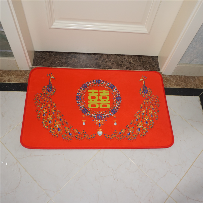 hi thảm cửa từ mới thảm chùi chân phòng ngủ thảm đỏ lễ cưới phòng hôn nhân cửa mat mat tắm - Thảm sàn thảm cầu thang