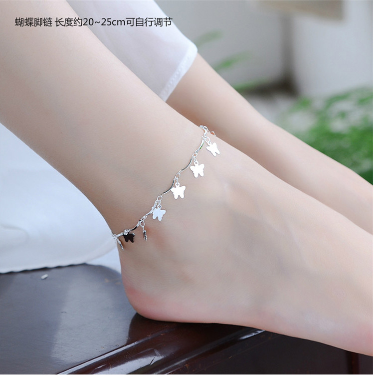 Vòng chân nữ phiên bản tiếng Nhật và tiếng Hàn của chuông đơn giản Sinh viên Hàn Quốc cá tính thời trang retro đôi chân mới trang sức mới lắc chân nữ inox