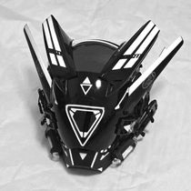 Cyberpunk mask cos glowing Predator helmet mechanical tactical mask glowing full face gas mask