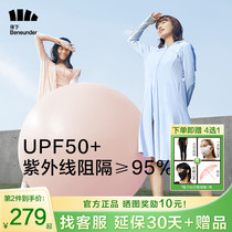 Under Bananas flagship official ultra-long section sunscreen womens UV-proof breathable summer outdoor light and thin jacket sunscreen