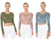 Alo Yoga Slim-fit sexy navel yoga long-sleeved T-shirt Siren Long Sleeve external match