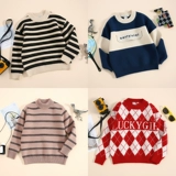 Ретро зимний детский свитер подходит для мужчин и женщин, круглый воротник, детская одежда