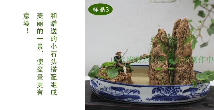 Thấm đá trên đá nước non bộ cảnh quan núi đá đá thu nhỏ bonsai đá tự nhiên đồ trang trí nhà phố phong cảnh vi