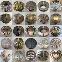 Semi-circular glass door handle Chinese bronze door handle LOGO custom hotel KTV wooden door handle surface mounted