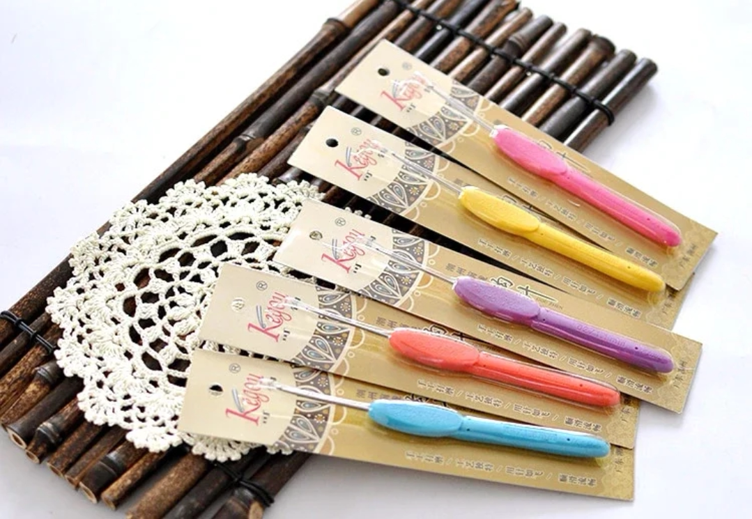 New Hook Cards Color Soft Handle Crochet Needle Silicone Crochet Stainless Steel Handmade Wool Thread Braided Crochet Hook