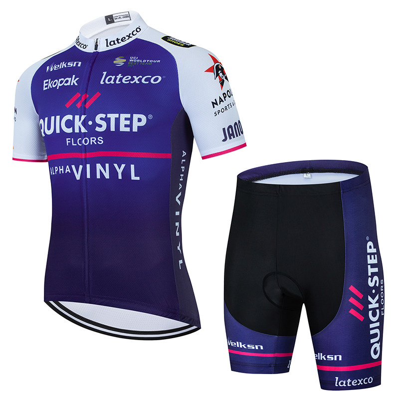 2022QUICK cycling suit short-sleeved suit men's summer road mountain bike bicycle breathable shorts shorts