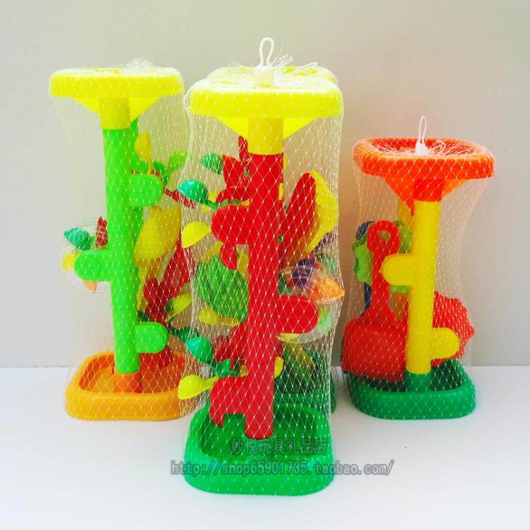 Baby hourglass toy large sand play water toy with shovel sand digging tool beach bath toys wholesale