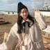 Áo len nơ nữ mùa thu đông 2018 phiên bản Hàn Quốc mới của áo len dài phần hoang dã cho học sinh áo parka nữ Trung bình và dài Coat