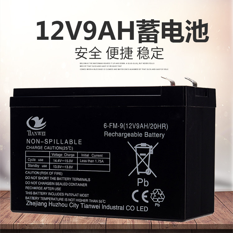 12 V 9 An Battery 12V9AH Locomotive Accumulator Nebulizer Battery Lighting Sound Monitor Accessories