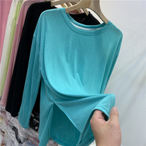 Eurostock 100 hitch open fork loose long sleeve T-shirt woman 2022 summer new breathable sunscreen jacket head thin blouse