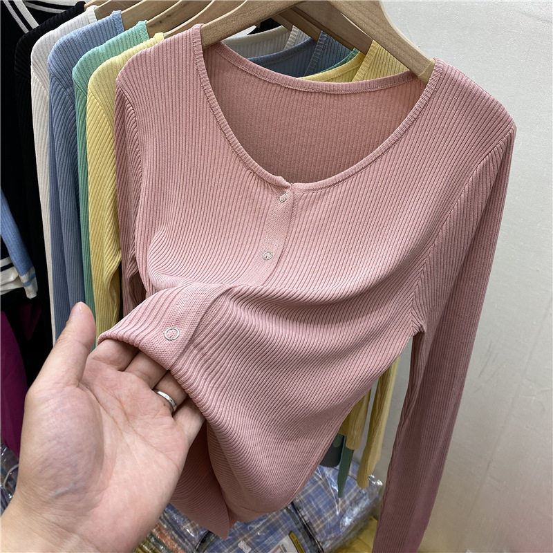 Round Collar Pit Strips of Lean Ice Silk Knit Cardiovert Women Long Sleeves 2021 Spring Summer New Sunscreen Air Conditioning Shirts Foreign blouses