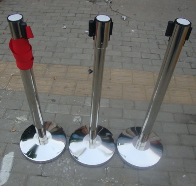 Stainless steel fence Isolation lever Railing Seat Isolation with one-meter-wire telescopic belt 2 m BELT BANK QUEUING GUARDRAILS