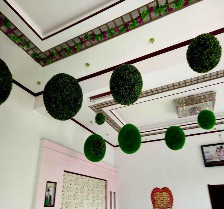 Mô phỏng cỏ bóng nhựa nhân tạo bóng trang trí Milan cỏ mái trang trí hoa treo hoa trần cỏ bóng - Hoa nhân tạo / Cây / Trái cây cây oliu giả