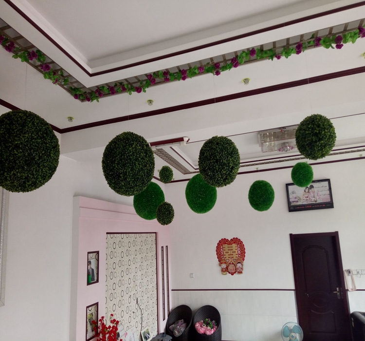 Mô phỏng cỏ bóng nhựa nhân tạo bóng trang trí Milan cỏ mái trang trí hoa treo hoa trần cỏ bóng - Hoa nhân tạo / Cây / Trái cây cây oliu giả