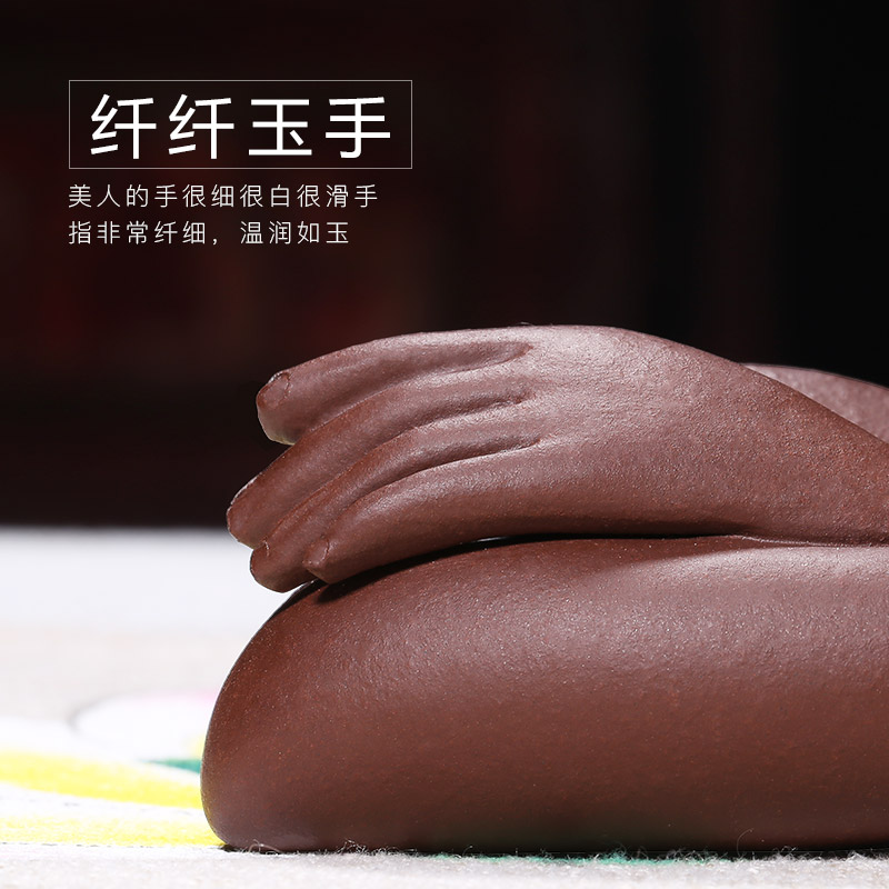 Mingyuan tea pot of yixing undressed ore the qing cement material ZuiWo beauty tea pets play tea tea furnishing articles accessories can raise