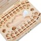 Baby Teeth Keepsake Box to Preserve Children's Teeth and Hair, Made of Solid Wood for Collecting and Remembering