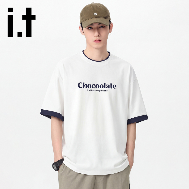 It:Chocoolate Short-Sleeved T-Shirt for Men, 2026 Summer New Style, Cool and Quick-Drying Sports Half-Sleeved Top, T-Shirt