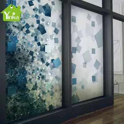Customized frosted glass film opaque sunscreen sticker electrostatic window film business company partition decoration unity