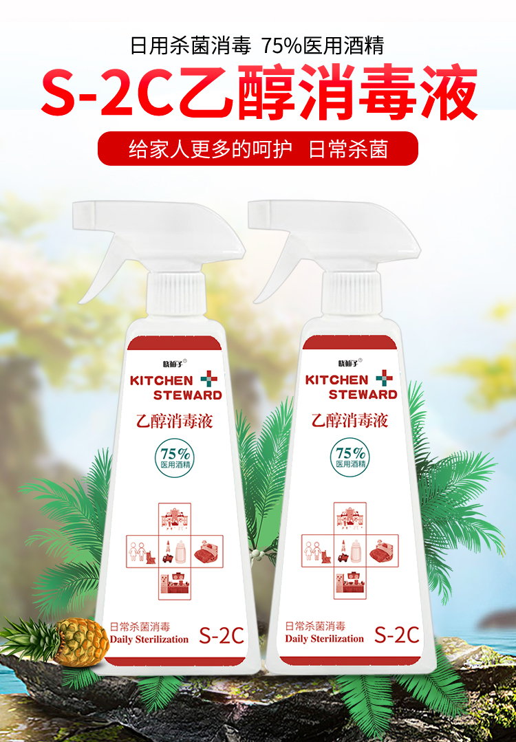 75度酒精喷雾消毒液 500ml 图1