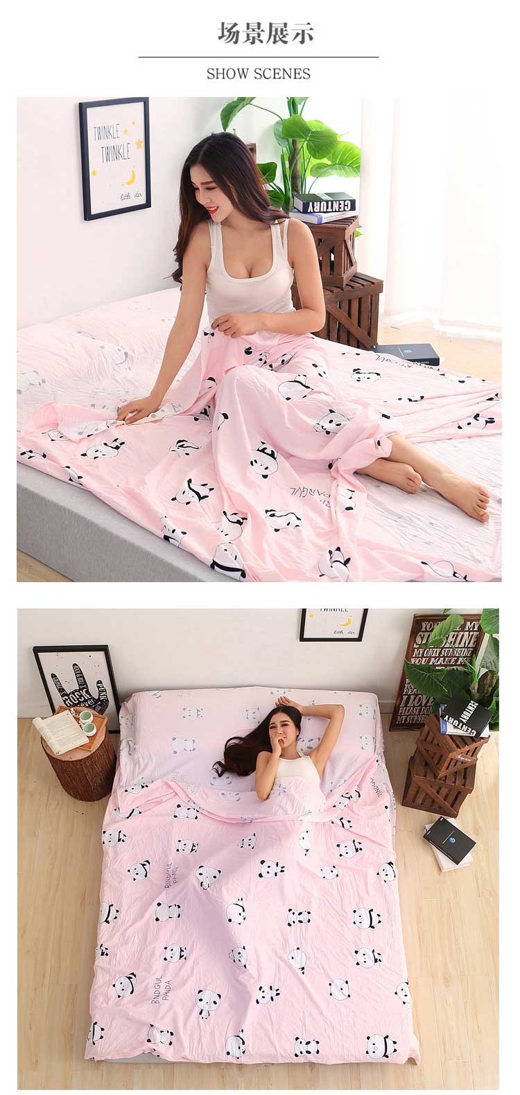 Khách sạn du lịch trên bẩn túi ngủ người lớn trong nhà khách sạn đôi quilt cover du lịch xách tay tấm chống bẩn người cotton