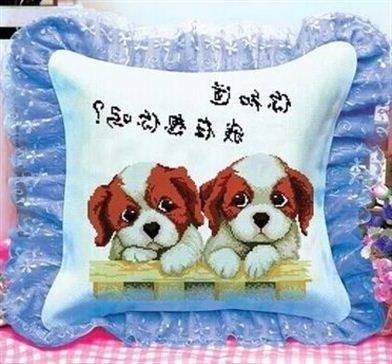 十字绣新款平价印花情侣两只靠垫客厅卡通动漫包邮抱枕