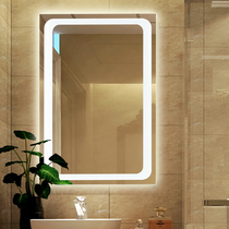 Creative bathroom mirror LED smart mirror Touch smart wall-mounted makeup mirror with light bathroom value mirror