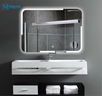 New wall-mounted led bathroom mirror HD smart Bluetooth anti-fog bathroom light mirror frameless bathroom mirror