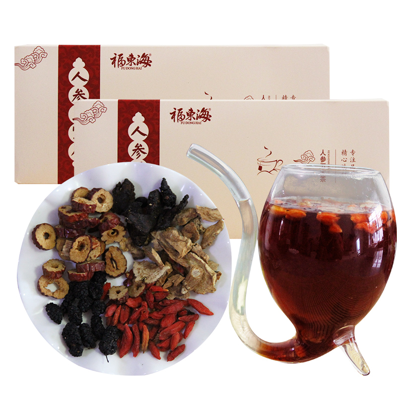 (Buy 1 send 2 hair 3 boxes) Fordonghai ginseng Wubao tea 150g with marka wolfberry Solomonseal mulberry