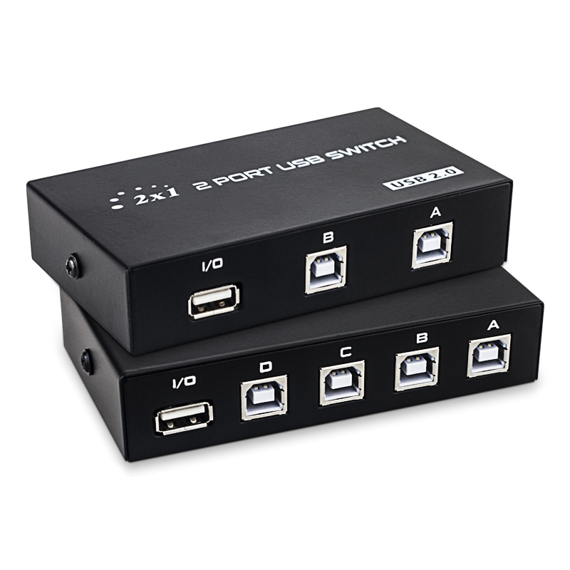 USB printer computer sharer 4 one drag four-minute conversion switch 4 in 1 out 4 out 4 port 2 port optional