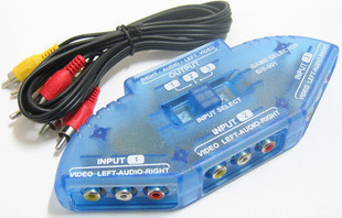 3-in-1 out AV switcher Audio film switcher AV 10%-3 AV converter