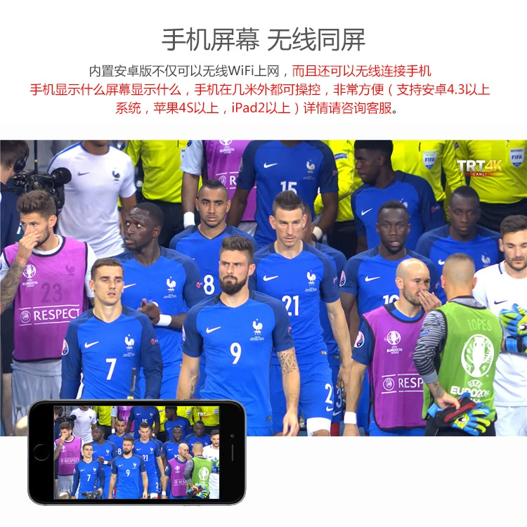 Máy chiếu Ruige RD-805 3d home HD 1080p không dây wifi thông minh led micro micro phone mobile